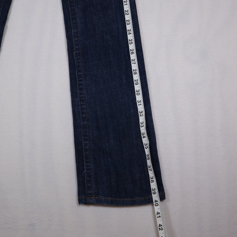A Jeans Low Rise Flare Jeans Women's 5 Dark Wash Y2K Grunge Skater Alt Emo Punk - Picture 7 of 8